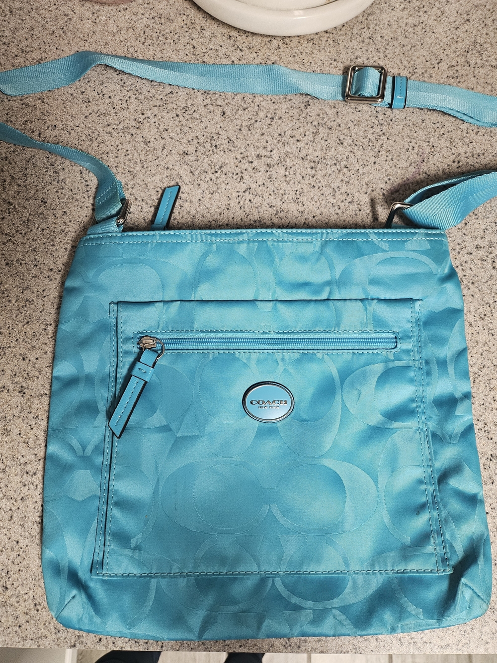 Coach Teal Signature Crossbody Bag - Teal